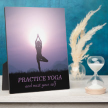 Yoga Tree Pose Black Lila Motivierend Zitat