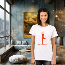 Yoga Tree Pose Minimalist Lifestyle Silhouette