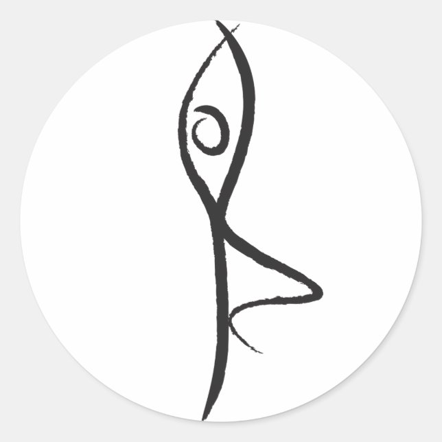 Yoga Tree Pose Sticker (Vorderseite)
