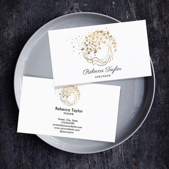 Yoga Trendy Life Coach Baum Landschaft Visitenkarte (Von Creator hochgeladen)