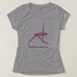 Yoga Triangle Pose Trikonasana in rosa Farbtönen T-Shirt