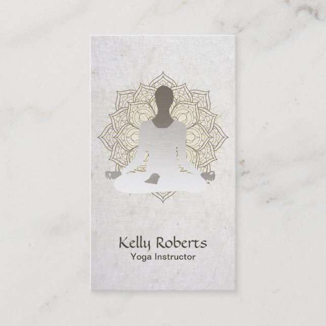 Yoga-u. Meditations-Lehrer-Lotus-MandalaWellness Visitenkarte (Vorderseite)