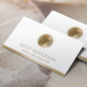 Yoga-u. Meditations-modernes GoldLotus-Logo Visitenkarte