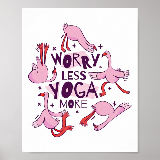 Yoga-Übung Flamingos  Poster (Vorne)