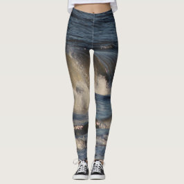 Yoga-Übungen in der Meereswache Leggings