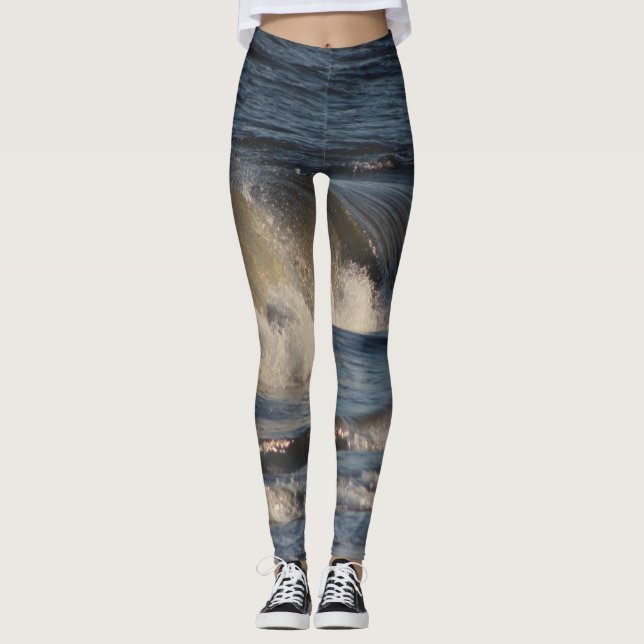 Yoga-Übungen in der Meereswache Leggings (Vorderseite)