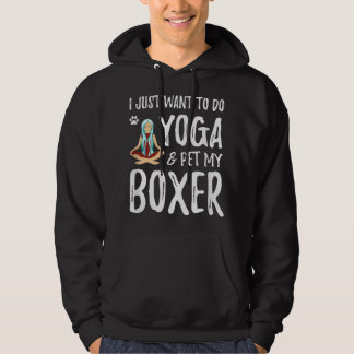 Yoga und Boxer für Funny Dog Mama Geschenk Idee Hoodie