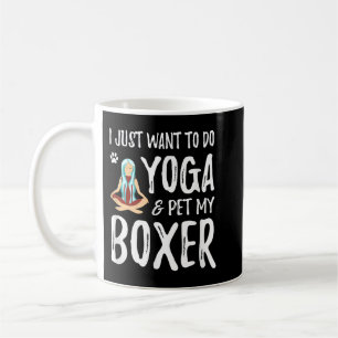 Yoga und Boxer für Funny Dog Mama Geschenk Idee Kaffeetasse