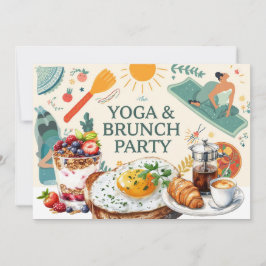 Yoga- und Brunch-Party Einladung