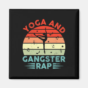 Yoga und Gangster-Rap Lustiger Yoga-Praktizierende Magnet