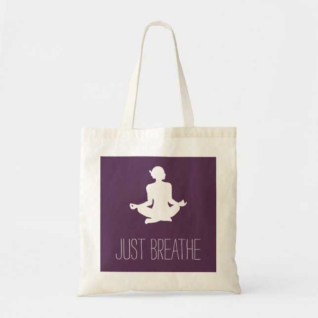 Yoga und Meditation Atmen Sie einfach ein Tragetasche (Vorne)