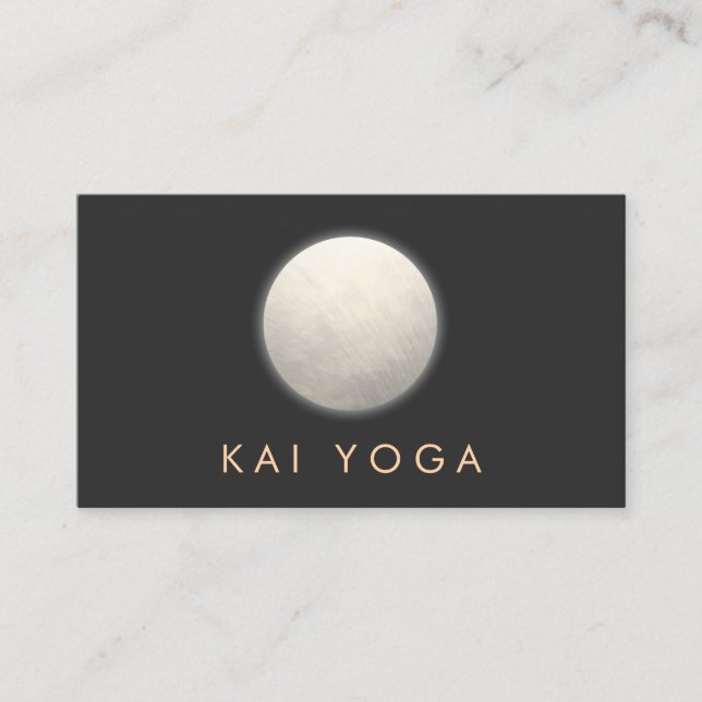 Yoga und Medizin Lehrer Silver Zen Circle Visitenkarte (Vorderseite)