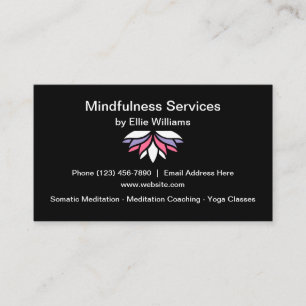 Yoga- und Mindfulminklassen Visitenkarte