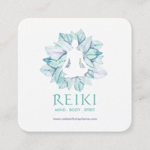 Yoga und Reiki Visitenkarten Quadratische Visitenkarte