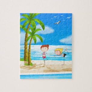 Yoga und Strand