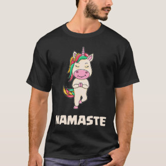 Yoga Unicorn Gymnasitik Namaste Meditation T-Shirt