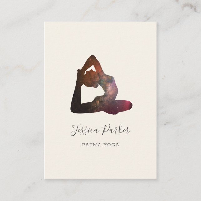Yoga Universe Business Card Visitenkarte (Vorderseite)