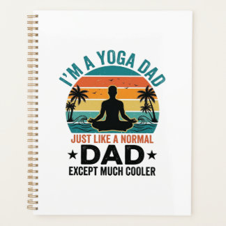 Yoga-Vater Vintage-Sonnenuntergang Lustiges Vater- Planer