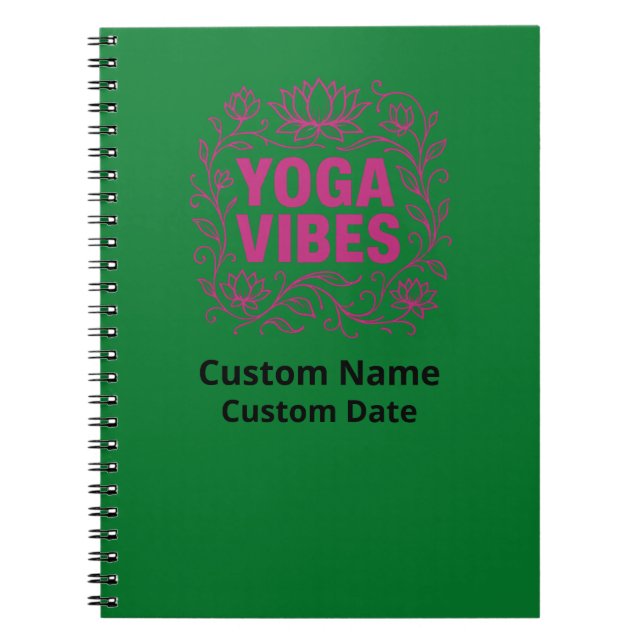 Yoga Vibes Lotus Vines Notizblock (Vorderseite)