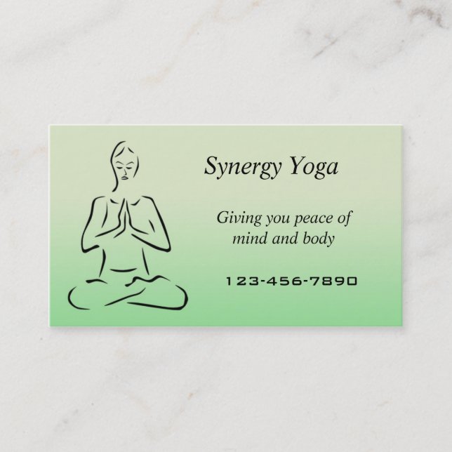 Yoga-Visitenkarte Visitenkarte (Vorderseite)