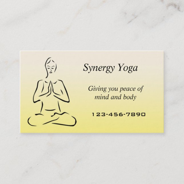 Yoga-Visitenkarte Visitenkarte (Vorderseite)