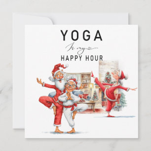 Yoga Weihnachten Santa Claus Posieren 