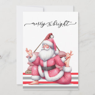 Yoga Weihnachten Santa Claus posiert Yoga Urlaub