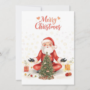 Yoga Weihnachten Santa Claus posiert Yoga Urlaub