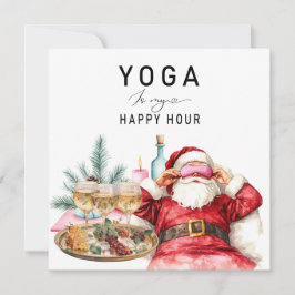 Yoga Weihnachten Weihnachtsmann Posing Atmen