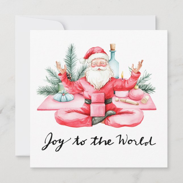 Yoga Weihnachten Weihnachtsmann Posing Yoga (Vorderseite)