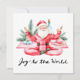 Yoga Weihnachten Weihnachtsmann Posing Yoga