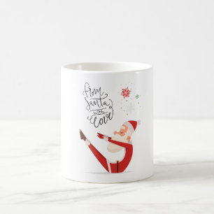Yoga Weihnachts-Weihnachtsklaus mit Yoga Kaffeetasse