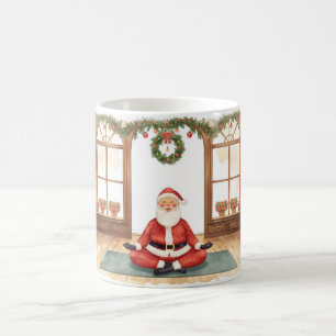 Yoga Weihnachts-Weihnachtsklaus mit Yoga Kaffeetasse