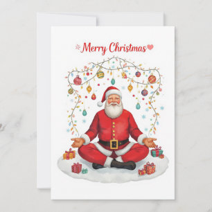 Yoga Weihnachts-Weihnachtsmann mit Yoga-Urlaub Feiertagskarte