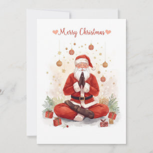 Yoga Weihnachts-Weihnachtsmann mit Yoga-Urlaub Feiertagskarte