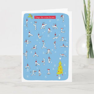 Yoga-Weihnachtskarte Feiertagskarte