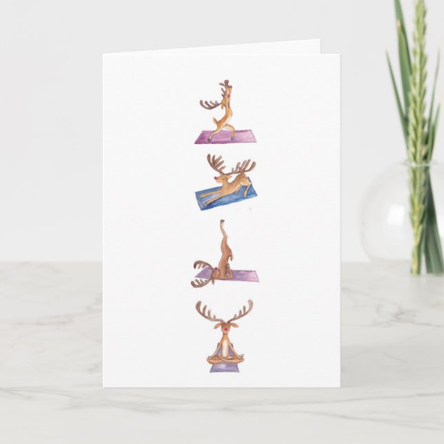 Yoga-Weihnachtskarte Feiertagskarte (Vorderseite)