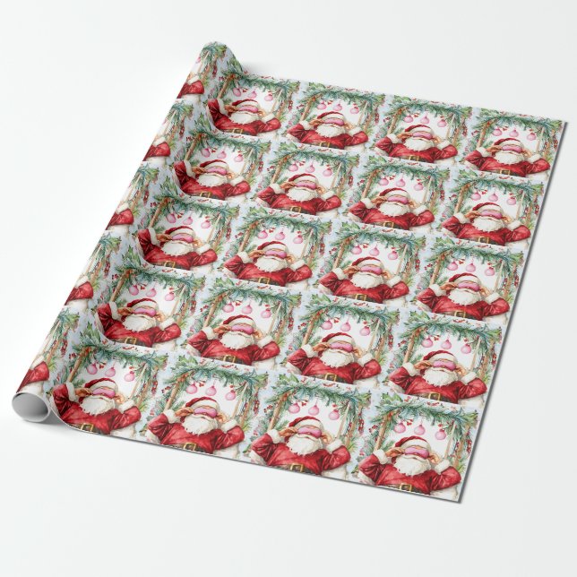 Yoga Weihnachtslehrer Geschenkpapier (Ungerollt)