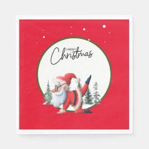 Yoga Weihnachtslehrer Serviette