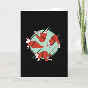 Yoga-Weihnachtsmann Karte