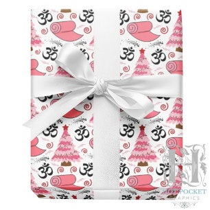 Yoga-Weihnachtspapier Geschenkpapier