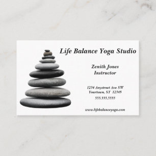 Yoga-Wellness-Center-Balancing Rocks Holistische S Visitenkarte