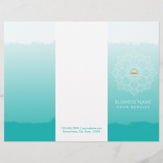 Yoga Wellness-Center Gold Triangle Mandala Aqua Tr (Vorderseite)