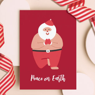 Yoga Weltfrieden Santa Feria Card Feiertagskarte