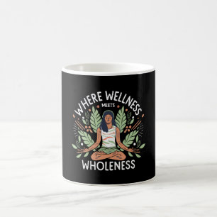 Yoga, wo Wellness auf Ganzheit trifft Kaffeetasse