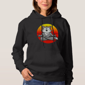 Yoga Wolf Meditation Yoga für Kinder und Eltern Hoodie