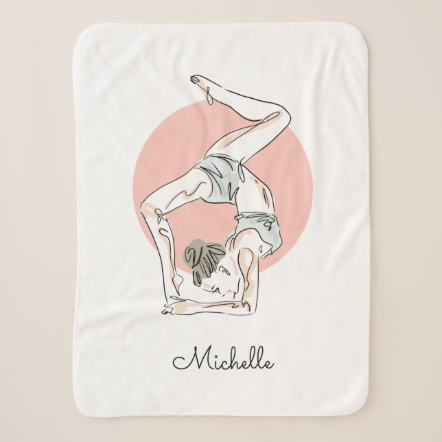Yoga Woman nom personnalisé couverture (Devant)