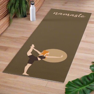 Yoga Women Übungen Posen Namaste Yogi Brown Yogamatte