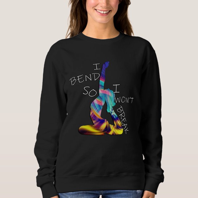 Yoga Workout Mindfulness Graphic Inspirational Sweatshirt (Vorderseite)