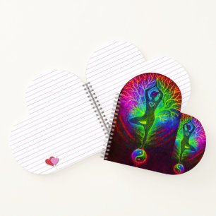 Yoga Yin Yang Regenbogen Notizbuch